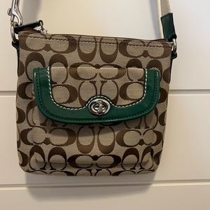 Coach Crossbody and matching Coach wristlet.